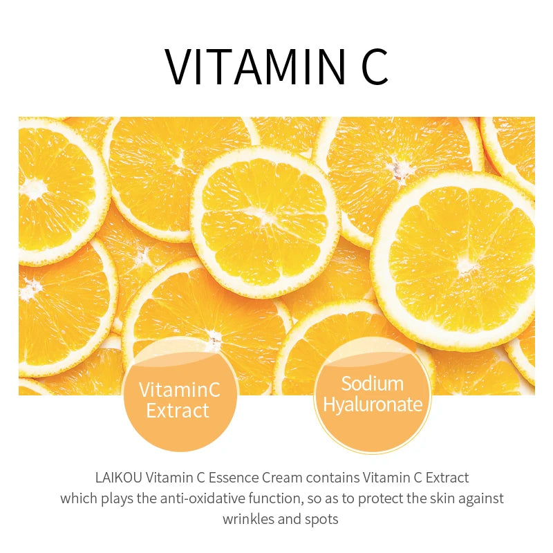 Vitamin C Facial Cream for Hydrating Moisturizing Whitening and Brightening Repair Anti-aging Essence Facial Skin Care Contains
